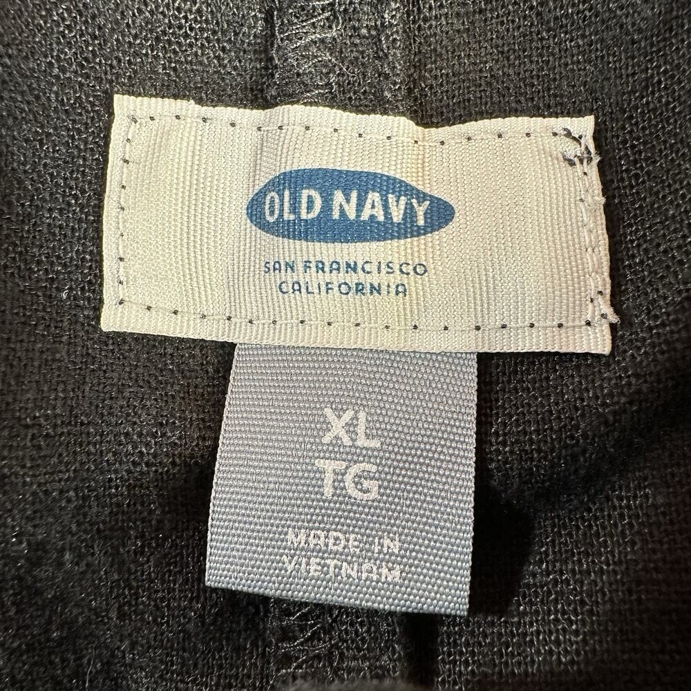 Old Navy BLACK JACK Sz X Large Linen Blend Button Front Sleeveless Maxi Sundress - Picture 6 of 8